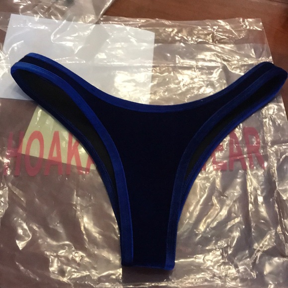 Hoaka Swimwear Other - Hoaka Swimwear Blue Velvet Bikini Bottom